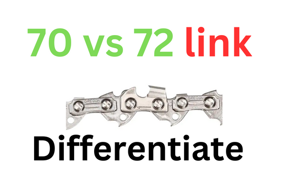 70 vs 72 link chainsaw chain
