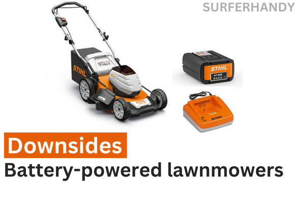 downsides of battery-powered lawnmowers.
