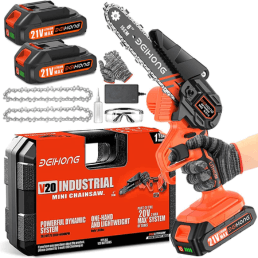 Mini Chainsaw Cordless 6-Inch with 2 Battery
